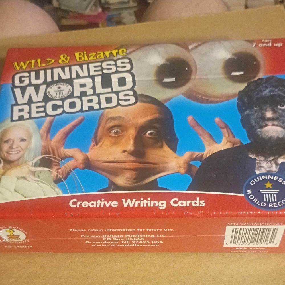 Guinness World Records Wild & Bizarre Creative Writing Cards Game Brand New Shir